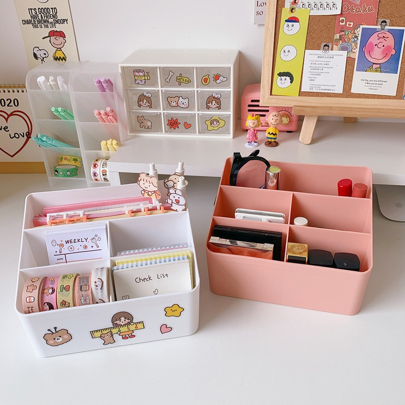 Fashion simple desktop storage box cosmetic finishing box
