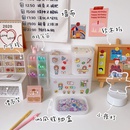 Korean desktop cosmetic storage box frosted transparent dormitory rackpicture11