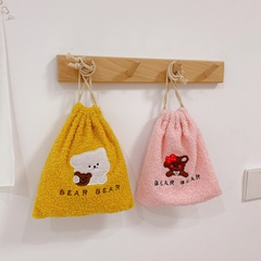 Korean simple cute bear bunch pocket cosmetic finishing storage bag