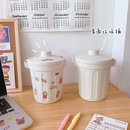 Fashion desktop small trash can barrel bedroom creative mini storage boxpicture7