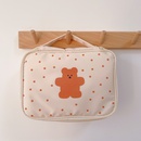 Korean cartoon bear print canvas bag daily storage bag largecapacity cosmetic bagpicture4