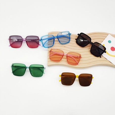 Gafas de sol para niños, gafas vanguardistas de moda para hombres, gafas de sol cuadradas retro's discount tags
