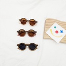 Neue Kindersonnenbrille Mode runden Rahmen Leopardenmuster farblich passende Sonnenbrillepicture13