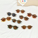 Neue Kindersonnenbrille Mode runden Rahmen Leopardenmuster farblich passende Sonnenbrillepicture14