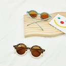 Neue Kindersonnenbrille Mode runden Rahmen Leopardenmuster farblich passende Sonnenbrillepicture15
