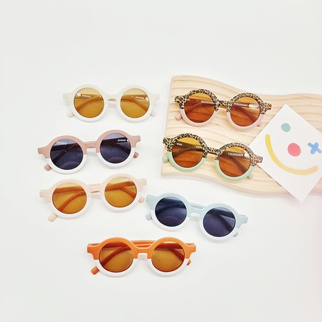 2021 nouvelles lunettes de soleil à monture ronde pour enfants lumière PC lunettes de soleil mignonnes's discount tags
