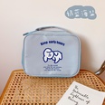 Korean cute bear canvas print handbag portable largecapacity cosmetic bagpicture11