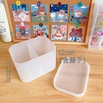 Korean desktop cosmetic storage box frosted transparent dormitory rackpicture15