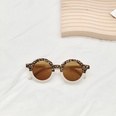 Neue Kindersonnenbrille Mode runden Rahmen Leopardenmuster farblich passende Sonnenbrillepicture16