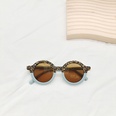 Neue Kindersonnenbrille Mode runden Rahmen Leopardenmuster farblich passende Sonnenbrillepicture21