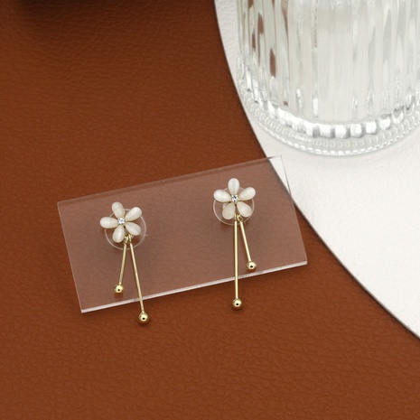 Fashion Classic Flower-shaped Copper Earrings NHIK594068's discount tags