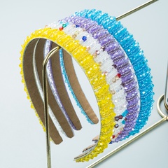 fashion solid color inlaid Crystal headband set 4 pcs group