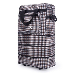 Sac à bagages simple de grande capacité pliant à main roue universelle stockage de voyage grand sac