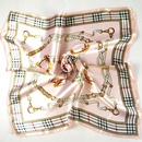 Autumn and winter small silk scarf womens imitation silk printing small square scarfpicture34