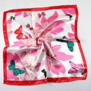Autumn and winter small silk scarf womens imitation silk printing small square scarfpicture38