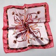 Autumn and winter small silk scarf womens imitation silk printing small square scarfpicture74