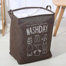 Household dirty clothes basket cotton linen cloth basket large waterproof collapsible laundry basket NHYSL600102picture23
