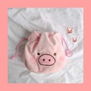 Cute plush piggy cosmetic bag portable wash drawstring portable storage bag NHTIW593759picture5