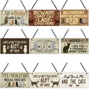 European and American wooden sign cat tag listing ornaments wood decorationpicture21