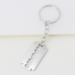 fashion hip hop shaving simulation blade key chain for father's gift bag pendant