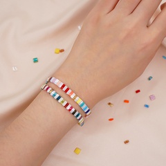 Fashion rainbow white Miyuki beads personality European and American bracelet