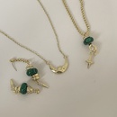 retro fashion green malachite multilayer inlaid zircon star alloy necklacepicture11