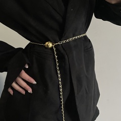 Small golden ball waist chain new thin belt dress decoration female