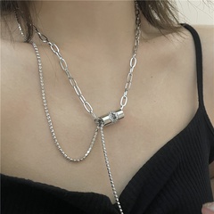 fashion necklace alloy sweater chain simple clavicle chain