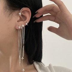 ear clips autumnstar tassel flash diamond hanging ear earrings