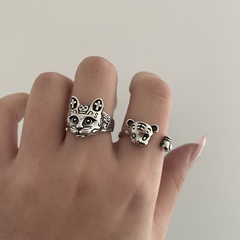 Cute little tiger natal year open fashion personality niche ring