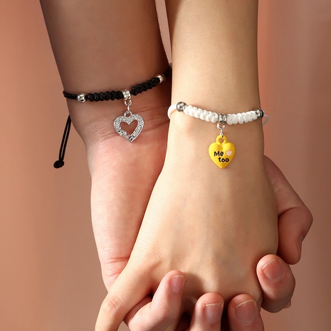 Bracelet pour femme en forme de coeur à la mode's discount tags