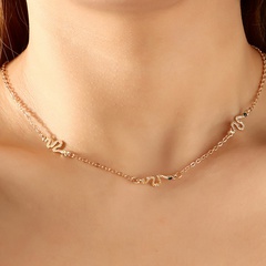 Fashion Three Snake String Chain Necklace Snake-shaped Alloy Necklace