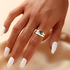 green and white taichi couple girlfriends Valentine's day ring