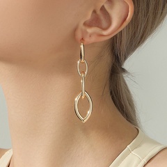 European fashion jewelry metal chain long personality retro earrings