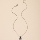 Korean light luxury design moon star retro enamel dripping oil pendant necklacepicture6
