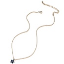 Korean light luxury design moon star retro enamel dripping oil pendant necklacepicture7