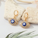 ethnic style metal hollow rhinestone devil eye pendant earrings necklacepicture7