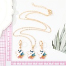 European jewelry cute colorful glitter unicorn necklace earrings womenpicture9