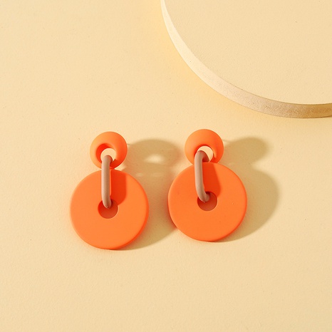 Boucles d'oreilles rétro mode contraste boucles d'oreilles en alliage acrylique de couleur en gros's discount tags