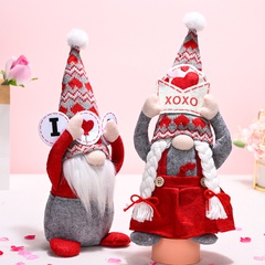 Les décorations de la Saint-Valentin à la mode lèvent la main décoration de poupée sans visage