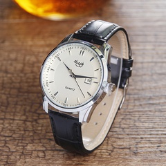 waterproof simple men's belt watch casual calendar quartz watch wholesale