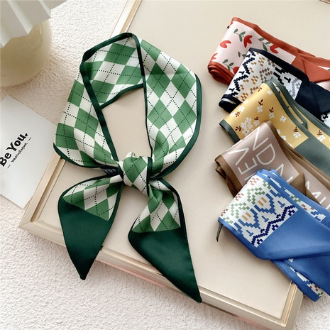 Koreanische Seidenschals kleine lange Bänder Damen gebundene Taschen dekorative Schals's discount tags
