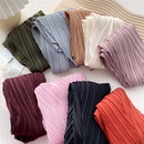 Solid color long pleated cotton and linen silk scarf female Korean decorative scarfpicture10