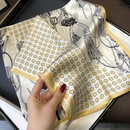 Pendentif couture coren disque  pois curling foulard carr dcoratif en soie de mrierpicture8