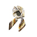 champagne feather female flower four seasons universal printing small square scarfpicture11