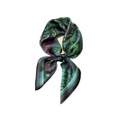 Spring and Autumn Midnight Owl Tibetan Blue Flower Leaves Mulberry Silk Square Scarfpicture11