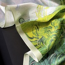 Summer green wheat field oil painting mulberry silk twill silk 70cm square scarfpicture10