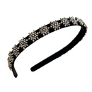 Accessoires pour cheveux en velours noir coren flocon de neige plein de diamants bandeau simplepicture11