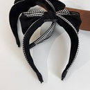 Koreanisches Stirnband schwarz RetroKaroBogenStoff breitkrempige Kopfbedeckungenpicture9
