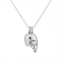 European and American creative helmet pendant natural freshwater pearl necklace